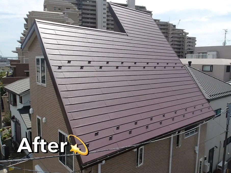 【塗装工事屋根カバー工事完工のお知らせ📢Before⇨Aft...