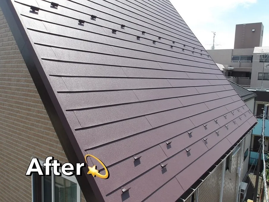 【塗装工事屋根カバー工事完工のお知らせ📢Before⇨Aft...