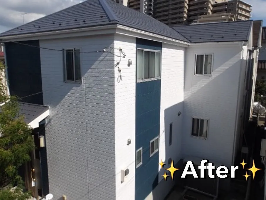 【外壁屋根塗装工事完工のお知らせ📢Before⇨After】