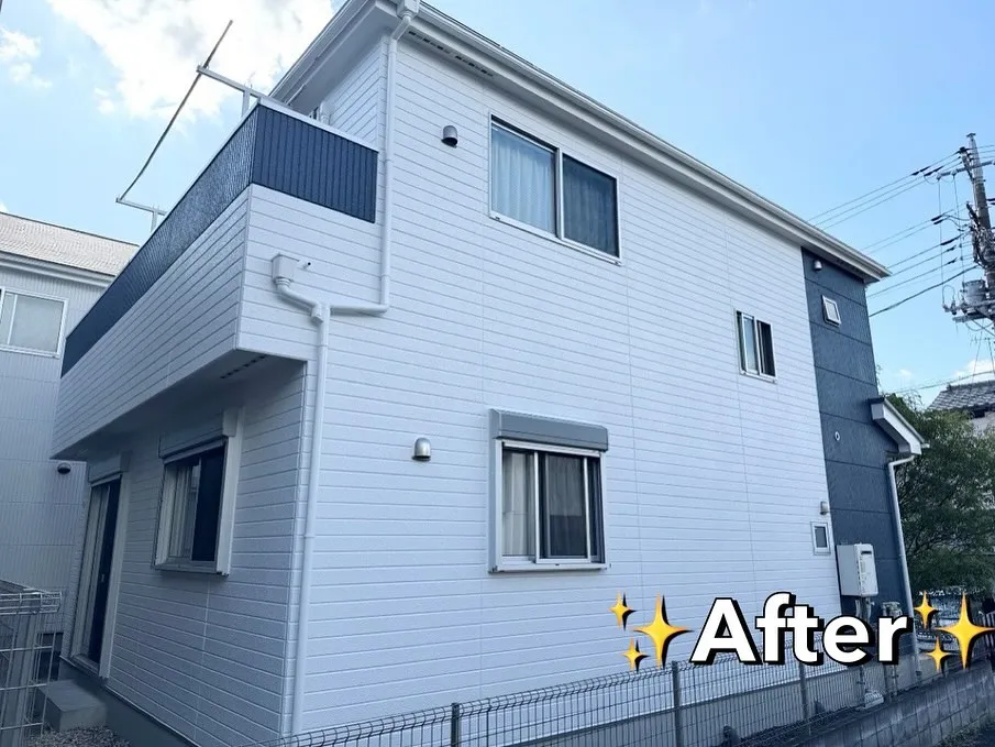 【外壁屋根塗装工事完工のお知らせ📢Before⇨After】