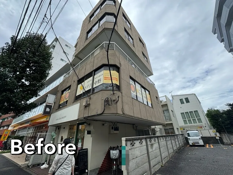 【📍中野区江古田 ビル外壁塗装・屋上防水施工】